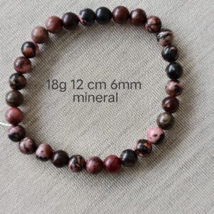 Pulsera de Rodonita Natural | Equilibrio Emocional, Amor y Bienestar