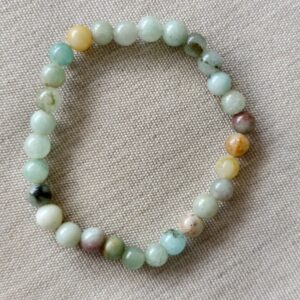 Pulsera de Amazonita Natural | Compasión, Suerte y Claridad Mental