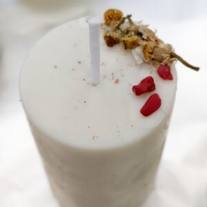 Vela Chakra Raíz de Jaspe Rojo en Cera de Soja | Protección, Fuerza y Estabilidad