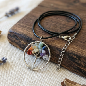 Colgante de los 7 Chakras con Minerales Naturales
